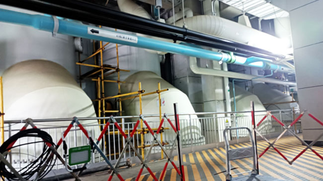 福世蓝科技电厂凝汽器大型管板防腐工程项目顺利通过验收
